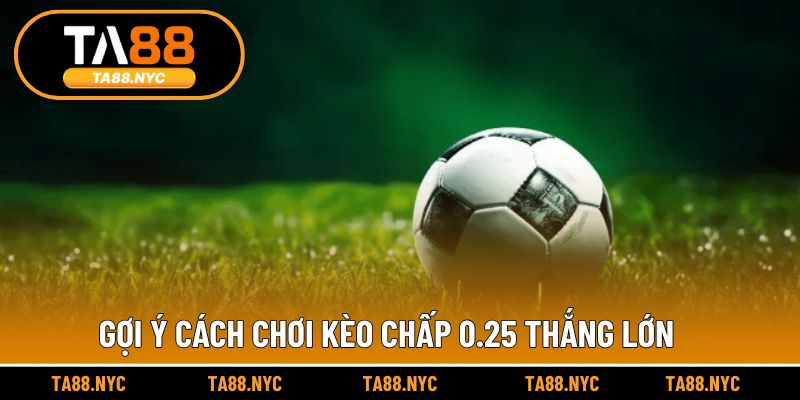 Gợi ý cách chơi kèo chấp 0.25 thắng lớn