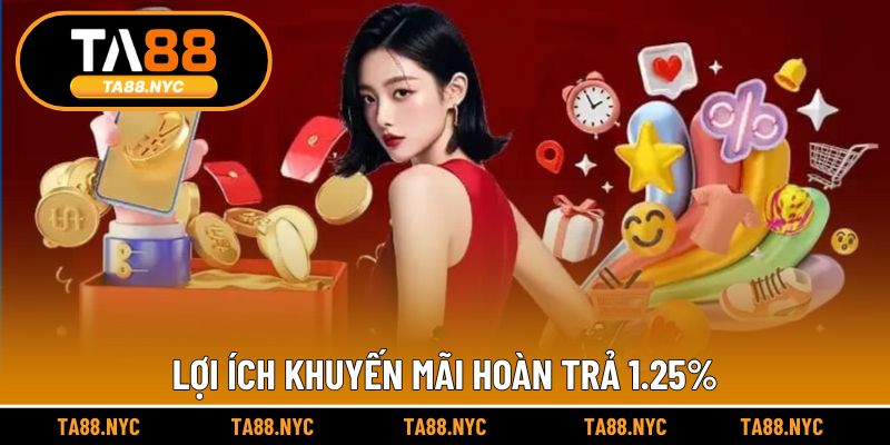 Lợi ích khuyến mãi hoàn trả 1.25%